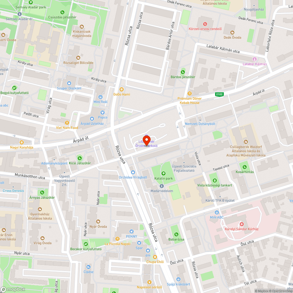 Elhagyott jármű a parkolóban bejelentés helye