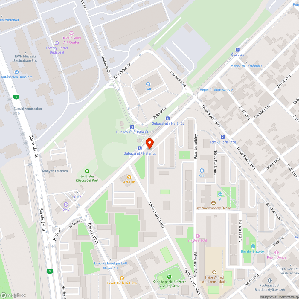 Elhagyott Lidl-es bevásárlókocsi bejelentés helye