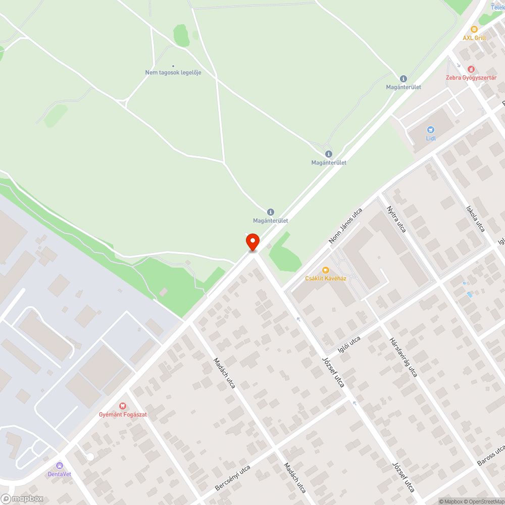 Kidőlt gyalogos átkelőt jelző tábla bejelentés helye