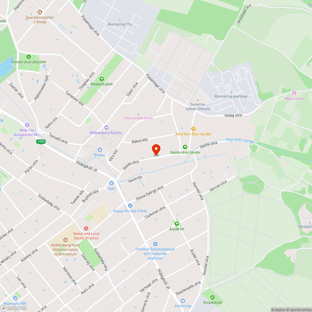 Eltűnő járda bejelentés helye