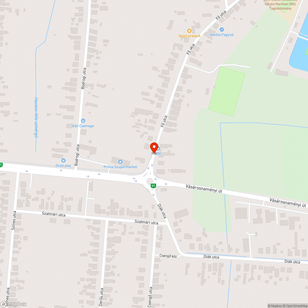 Szabálytalan kerékpársáv bejelentés helye