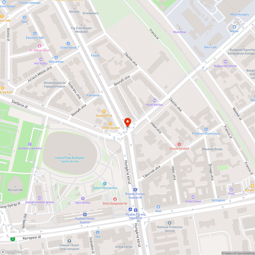 Teljesen lekopott biciklisáv bejelentés helye