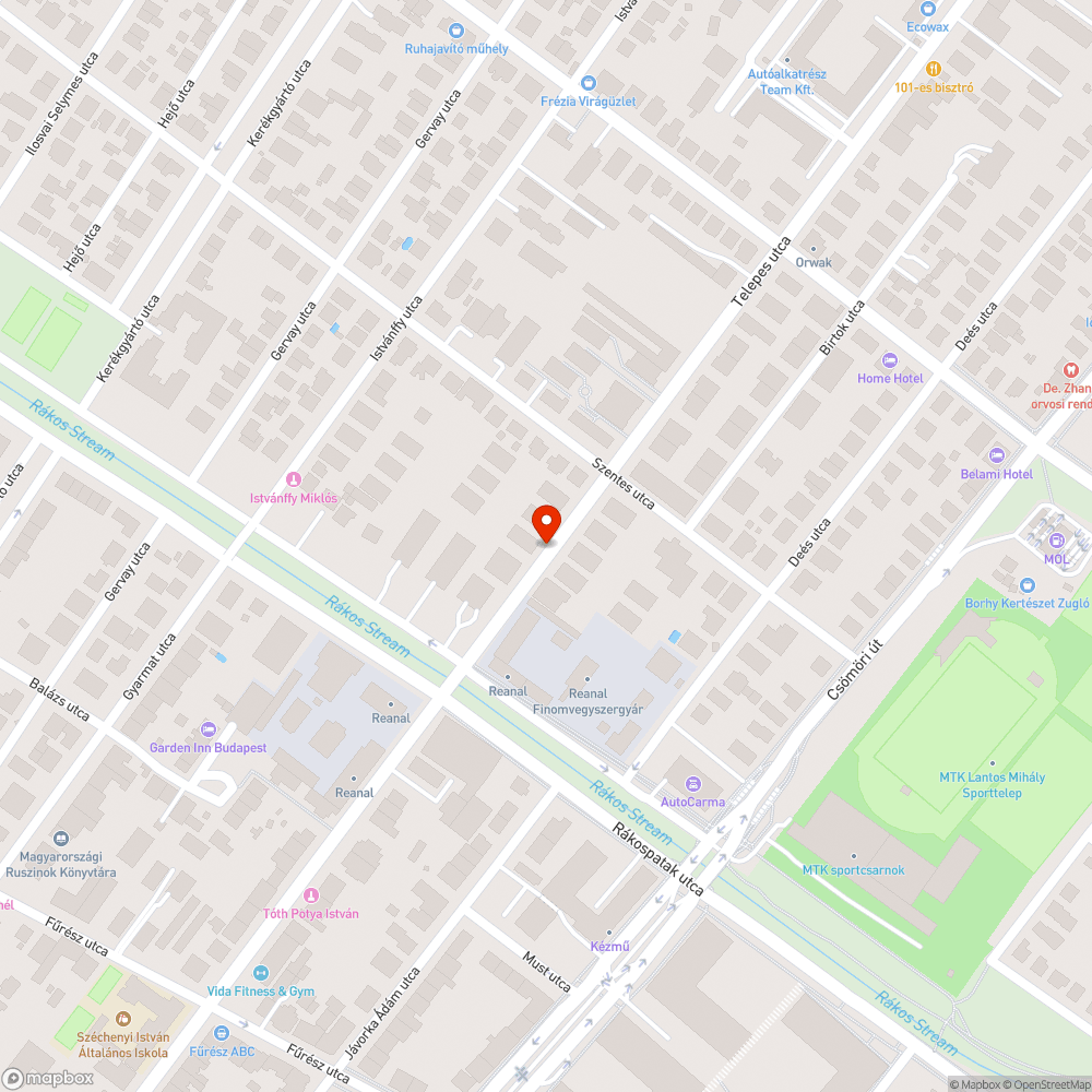 Elhagyott jármű bejelentés helye