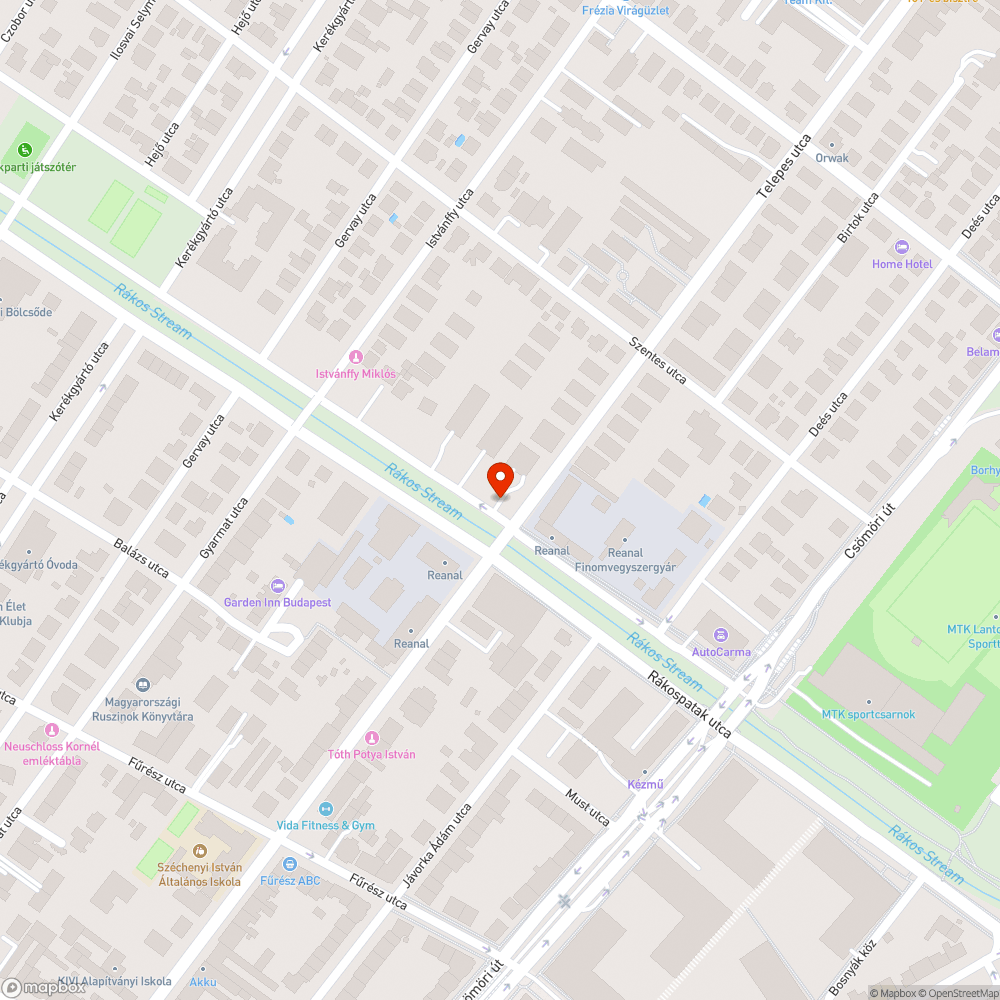 Elhagyott jármű bejelentés helye