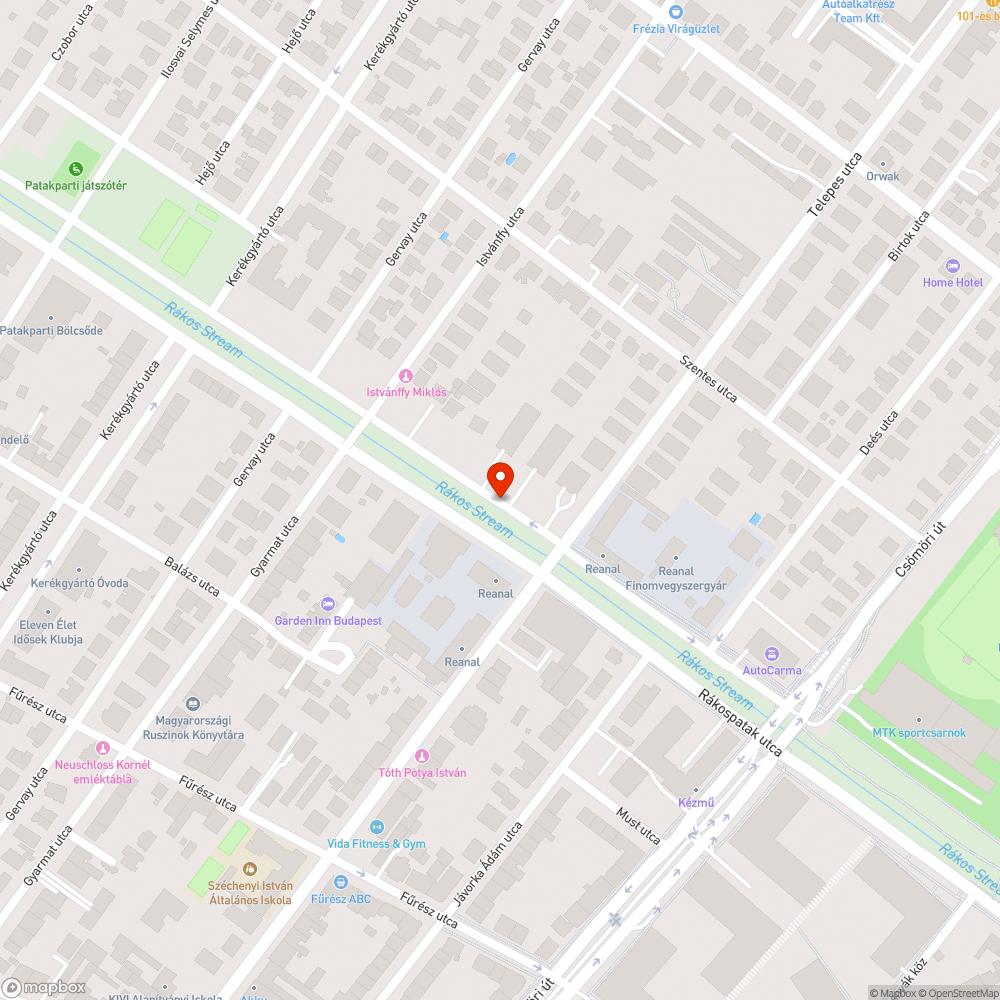 Elhagyott jármű bejelentés helye