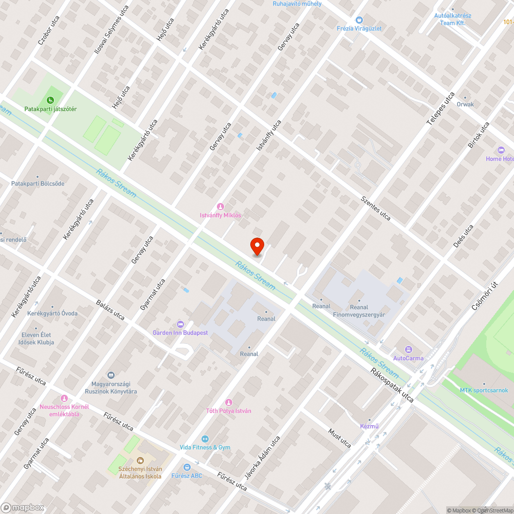 Elhagyott jármű bejelentés helye