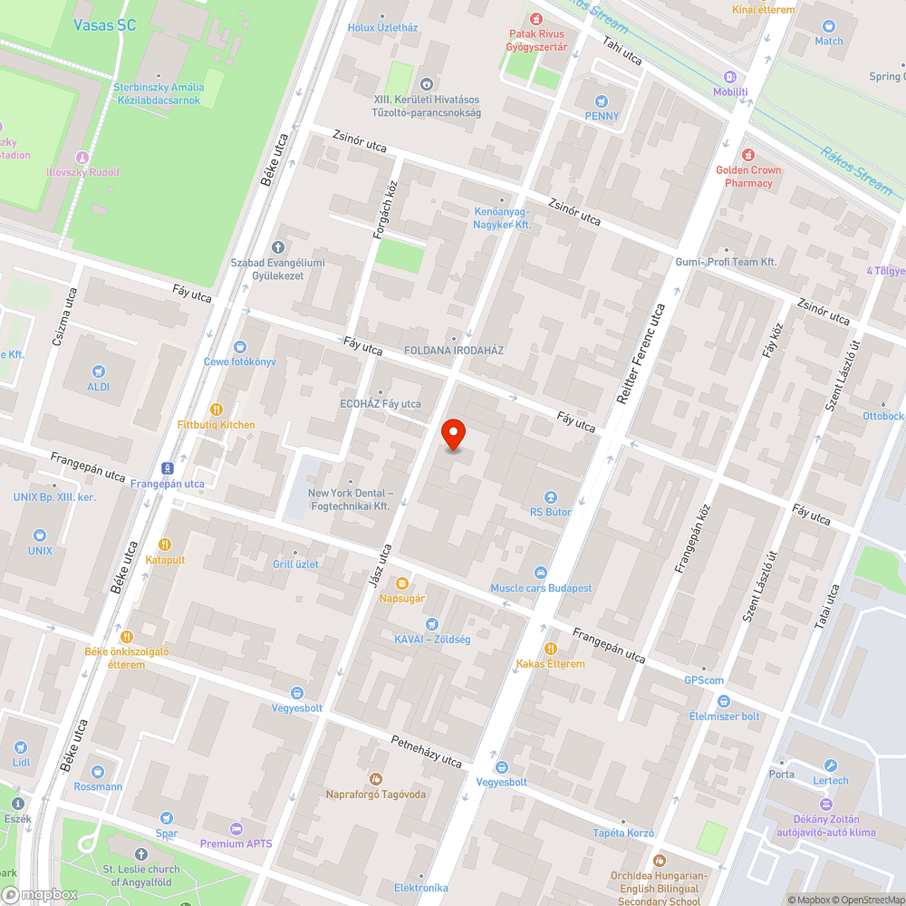 Építkezések az utca mindkét oldalán bejelentés helye