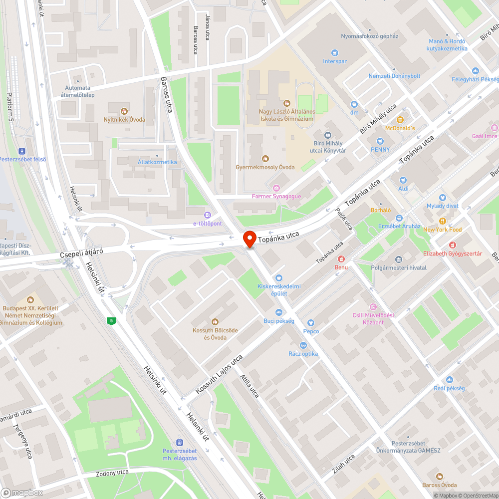 Hiányzó fényterelő bejelentés helye