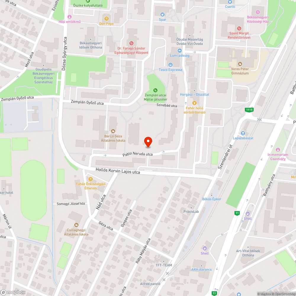 Nincs közvilágítás - Pablo N. bejelentés helye