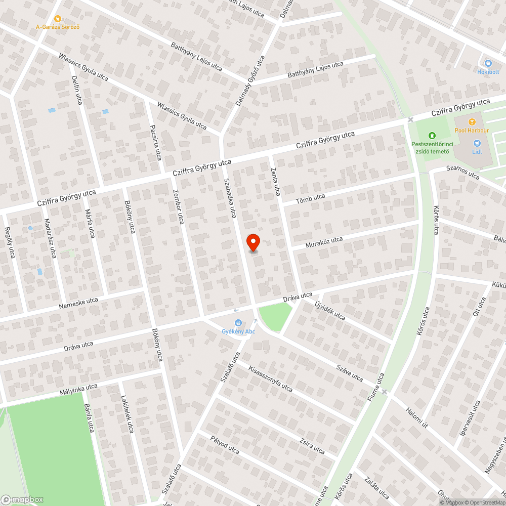 Kátyú bejelentés helye