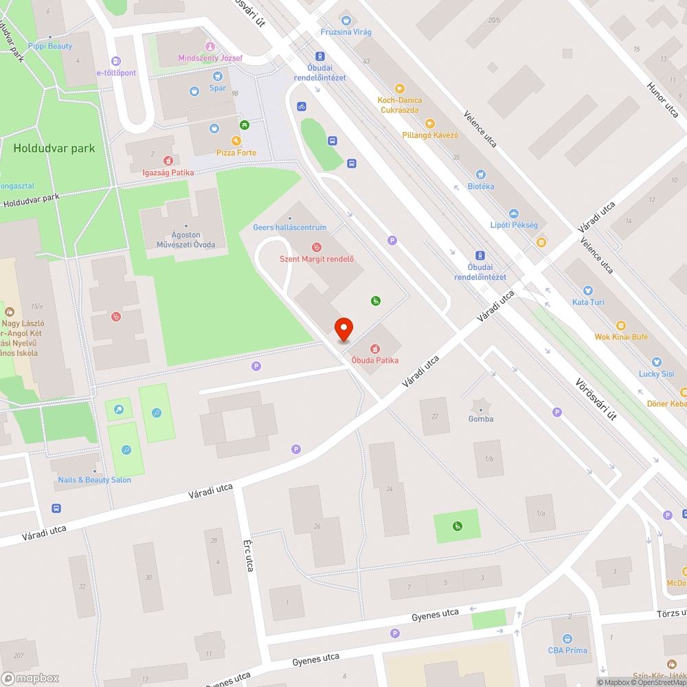 Bokatörő járda bejelentés helye