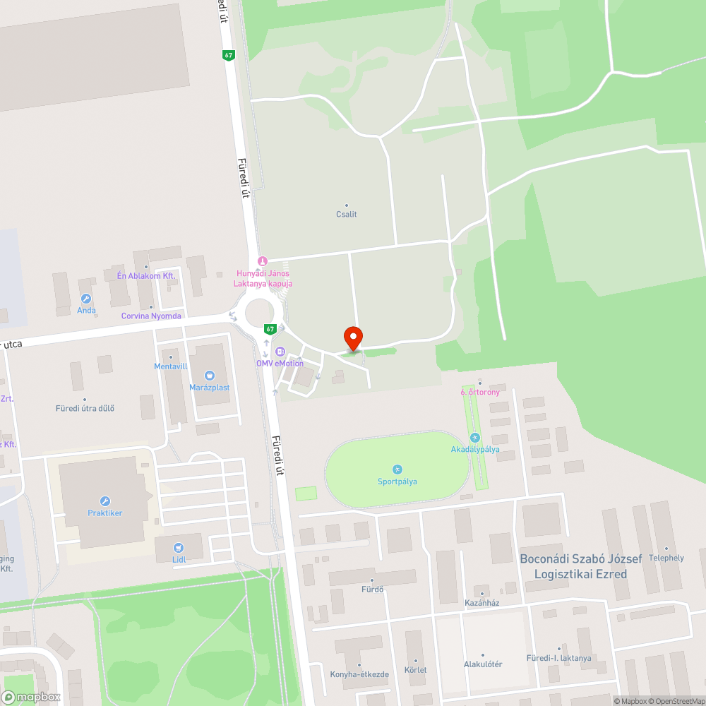 Elhagyott járművek zöldterületen bejelentés helye