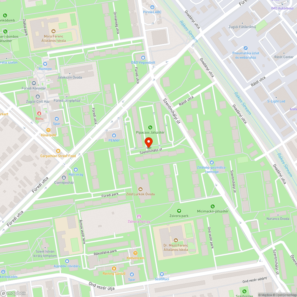 Felbontott parkoló bejelentés helye