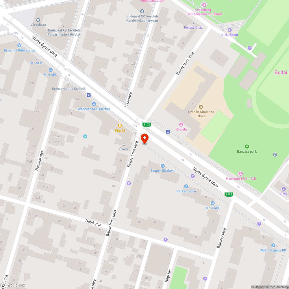 Járdán parkolás bejelentés helye