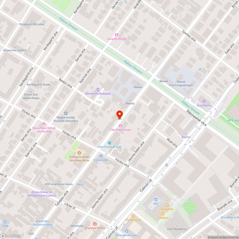 Elhagyott jármű bejelentés helye