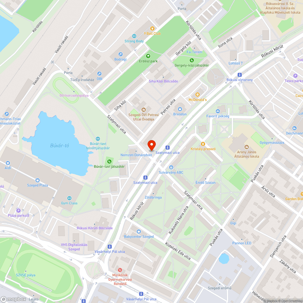 Napsütötte szigszalag miatt leesett oszlopfedél bejelentés helye