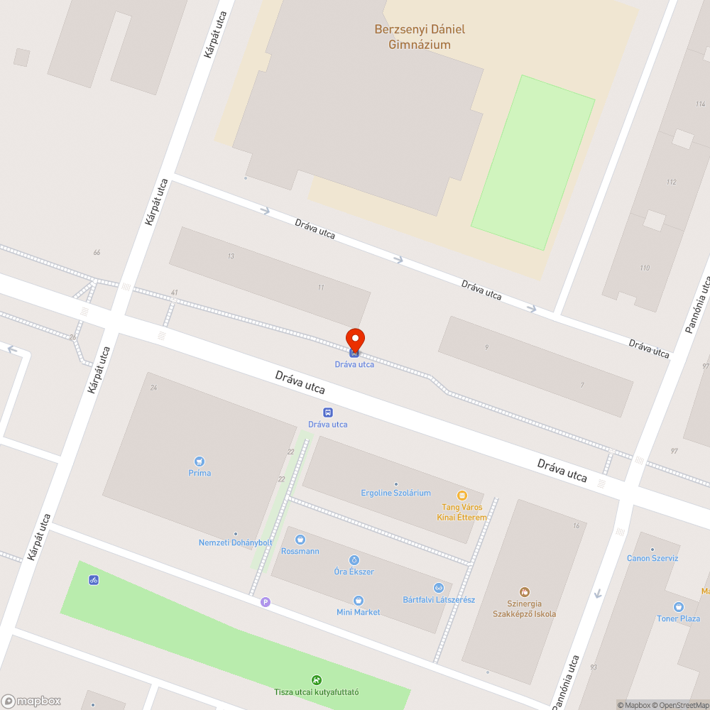 Összefirkált buszmegálló bejelentés helye