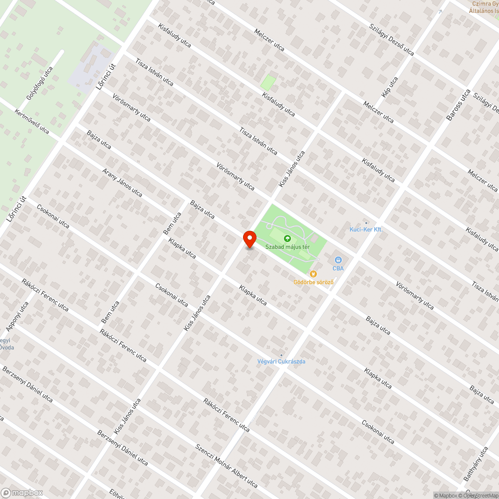 Vezetékbe nyúló fa bejelentés helye