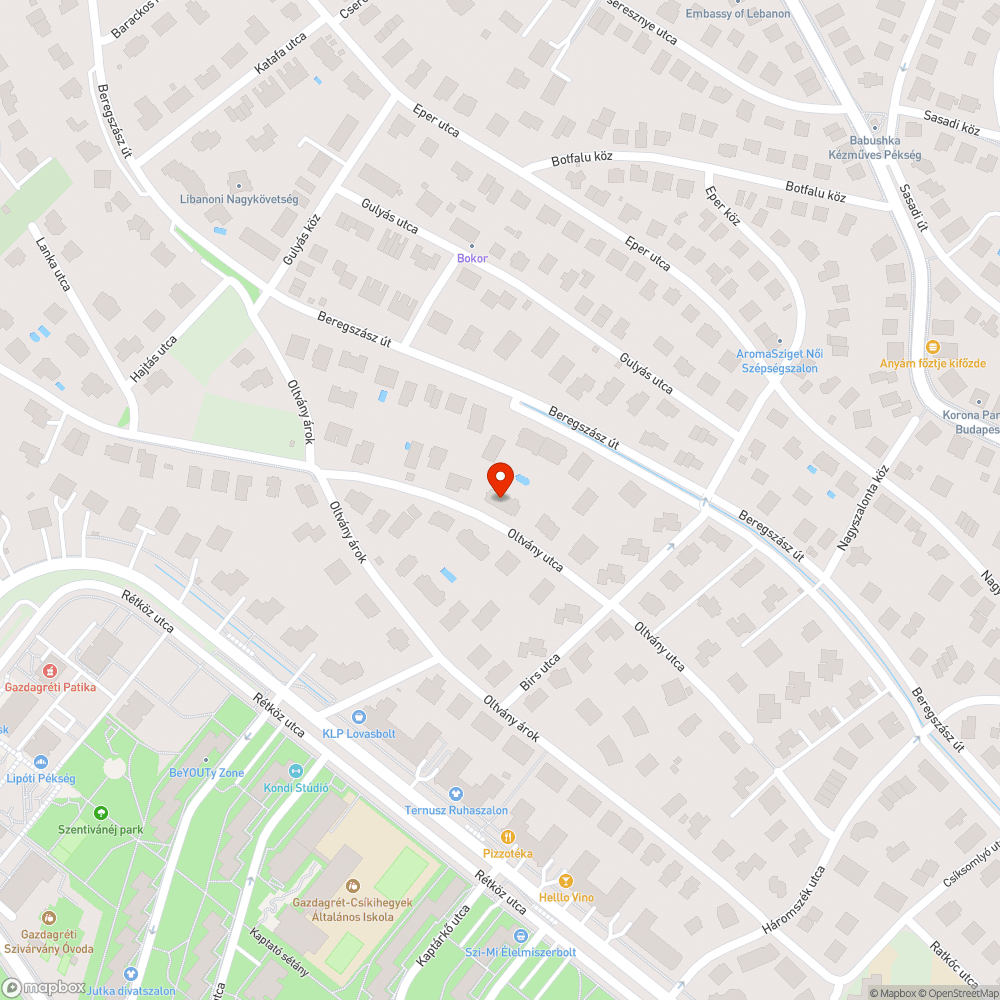 Kátyús út, éles széllel. bejelentés helye