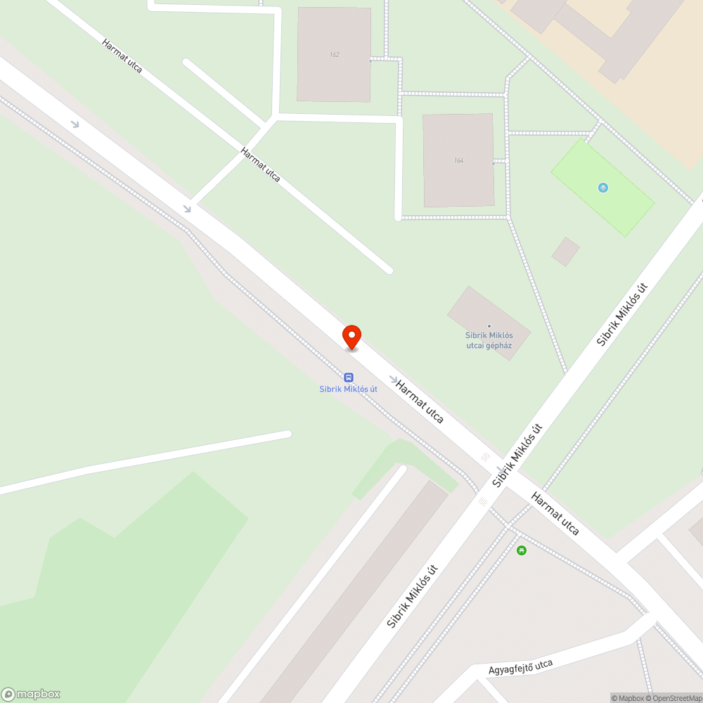 Egy graffitis buszmegálló bejelentés helye