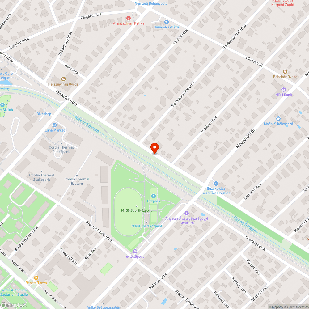 A XIV. kerület kijelölt kutyafuttató állapot bejelentés helye