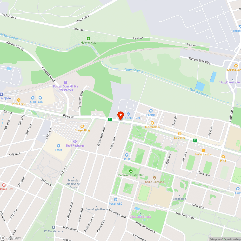 Gazos kerékpárút bejelentés helye