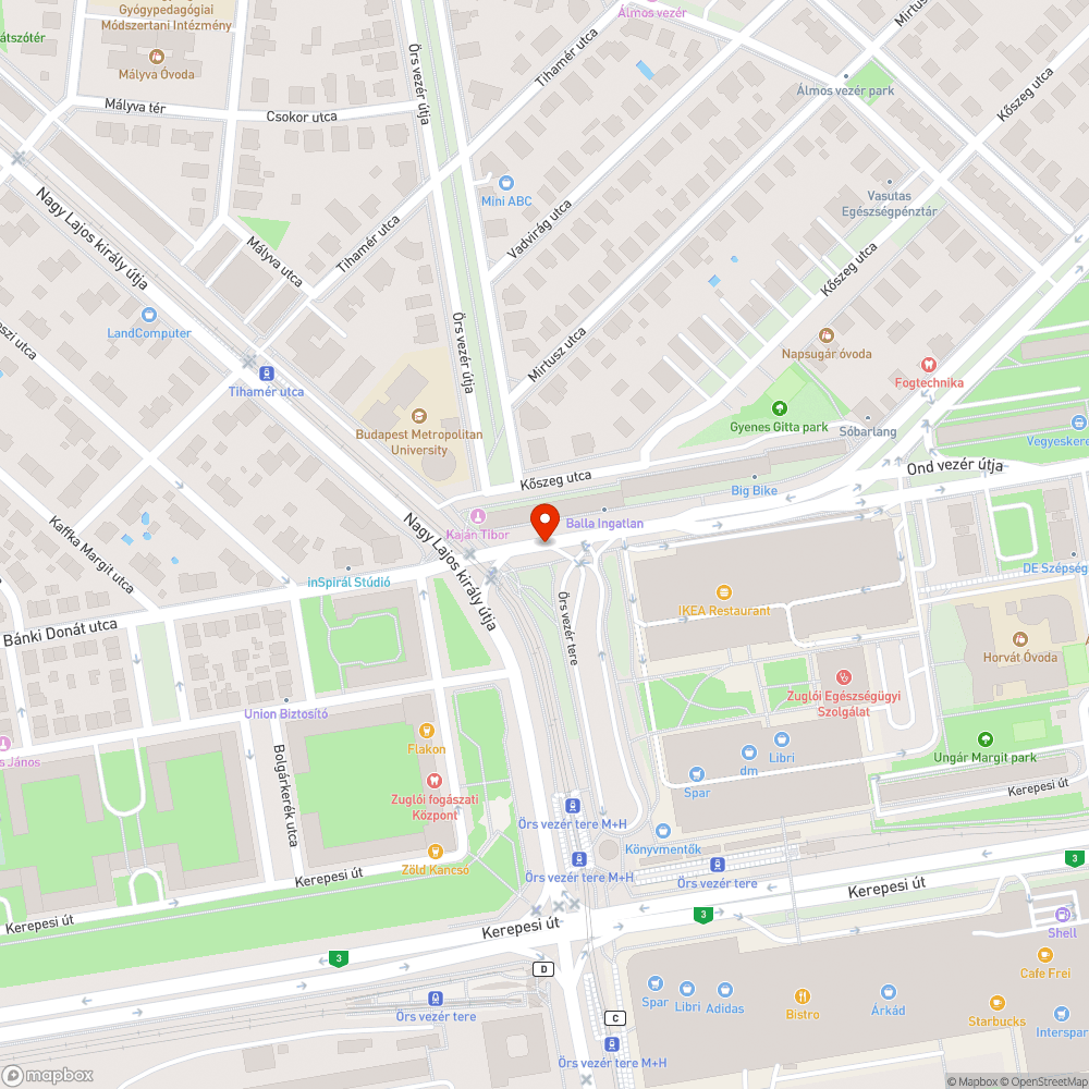 Csatornarács körüli rossz állapotú aszfalt bejelentés helye