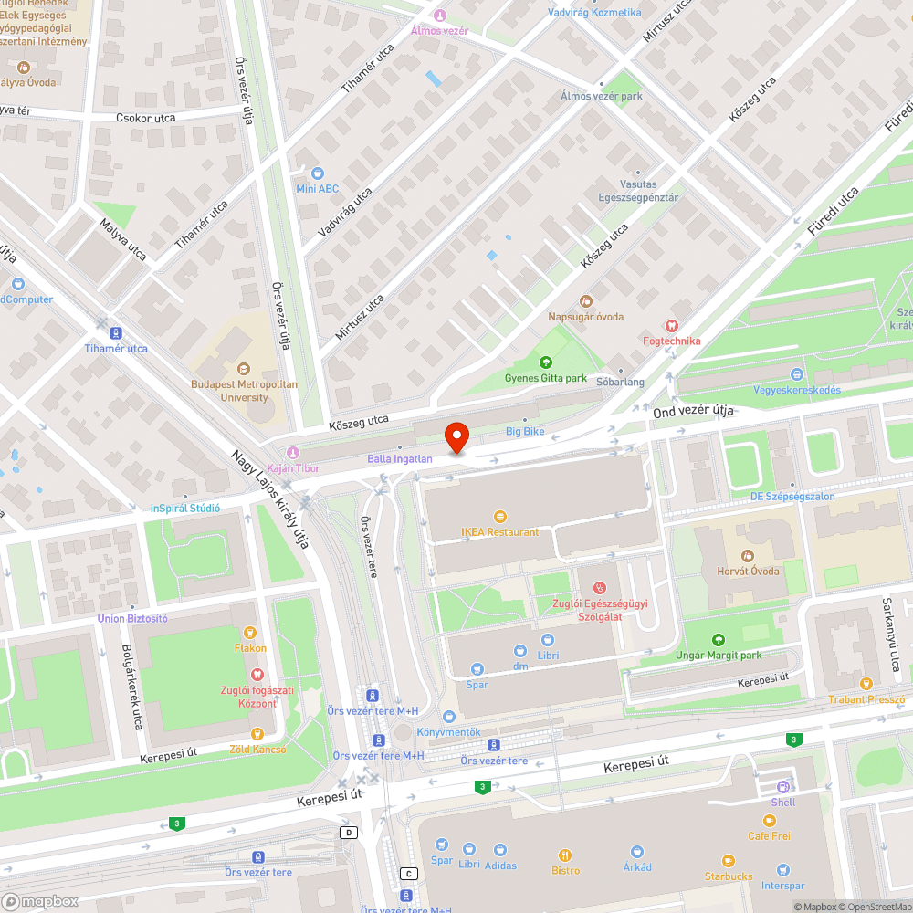 Lekopott útburkolati jel bejelentés helye