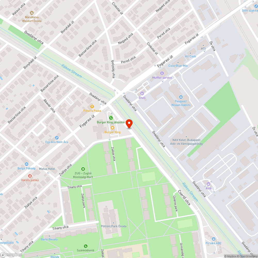 Megsüllyedt csatornarács a trolibusz-megállóban bejelentés helye