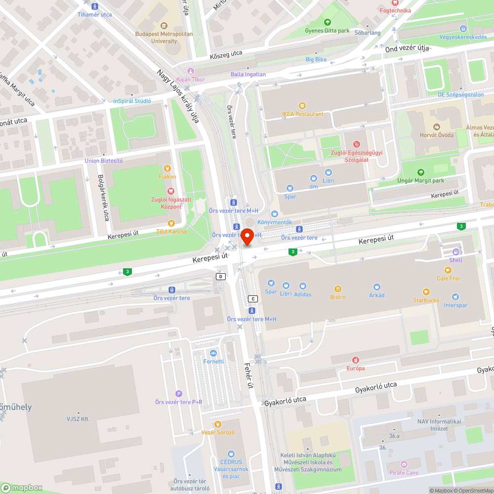 Leesett fényterelő bejelentés helye