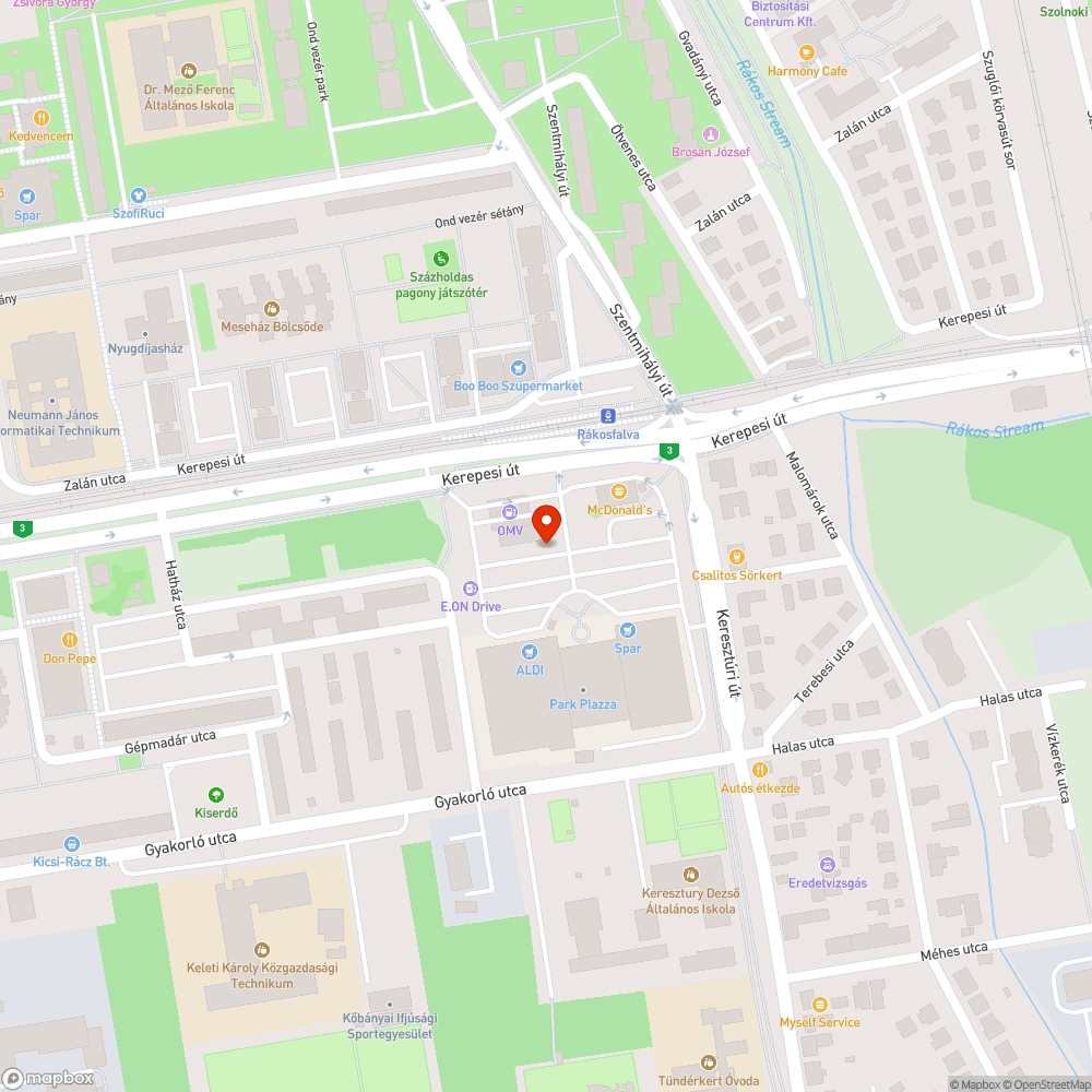 Elhagyott jármű bejelentés helye