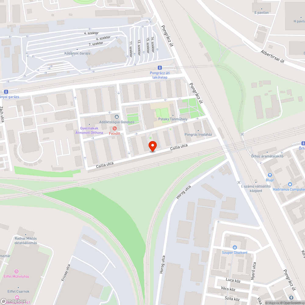 Garázsok közt parkoló autók problémája bejelentés helye