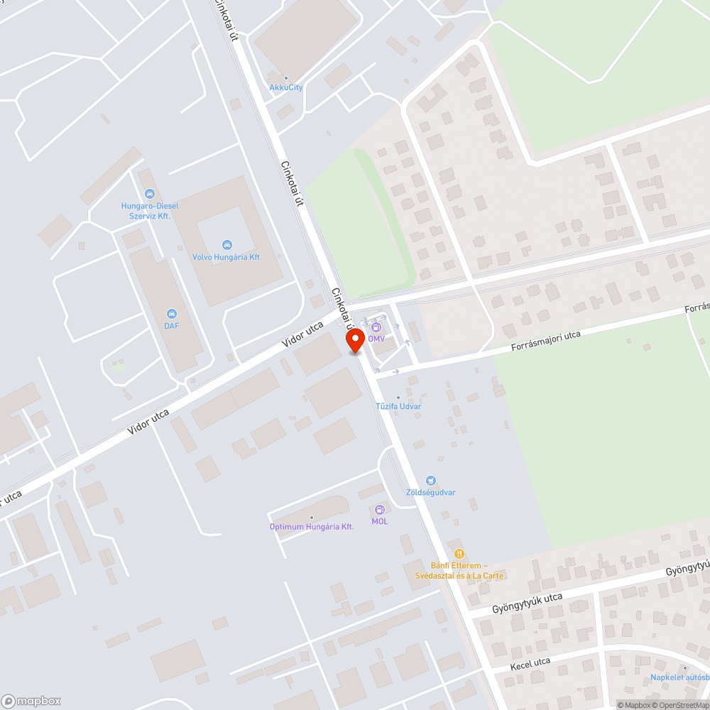 Gaz bejelentés helye