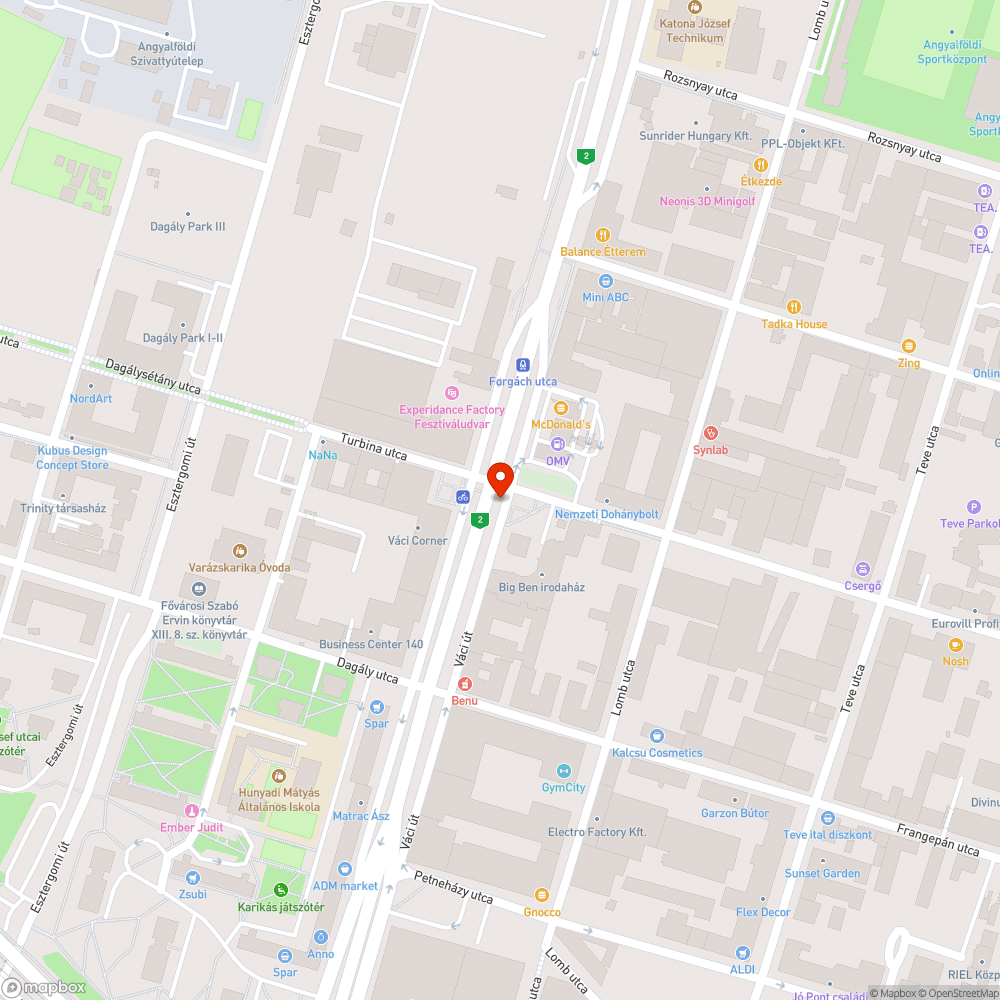 Megsüllyedt aszfalt egy aknafedél körül bejelentés helye