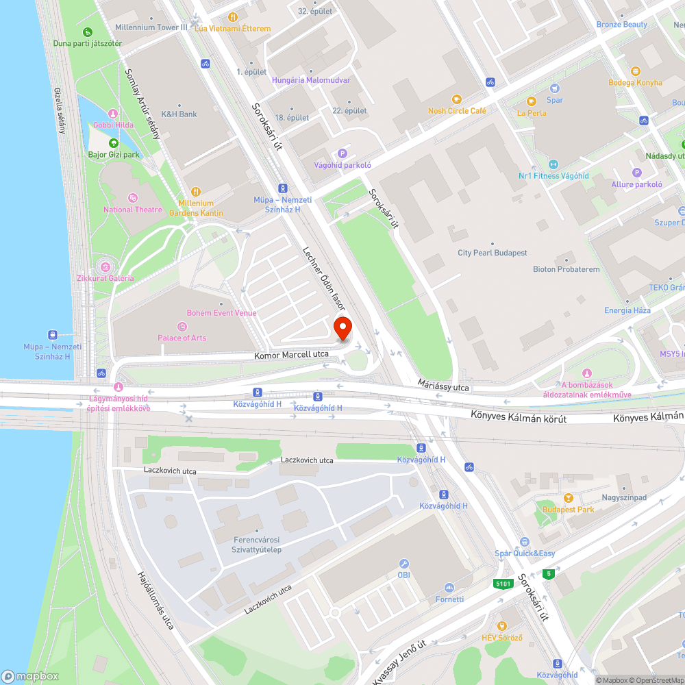 Rákóczi híd pesti oldal kerékpárút lehajtó bejelentés helye