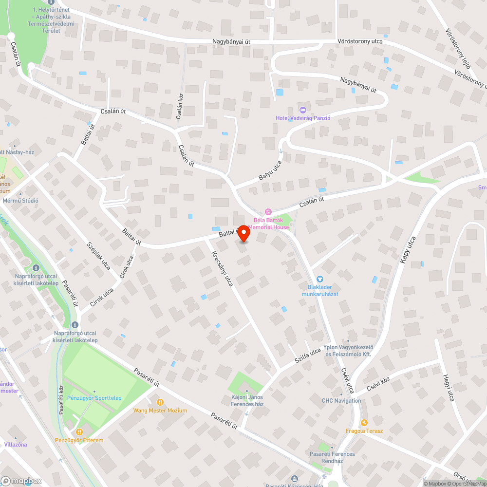 Battai úton kráter bejelentés helye