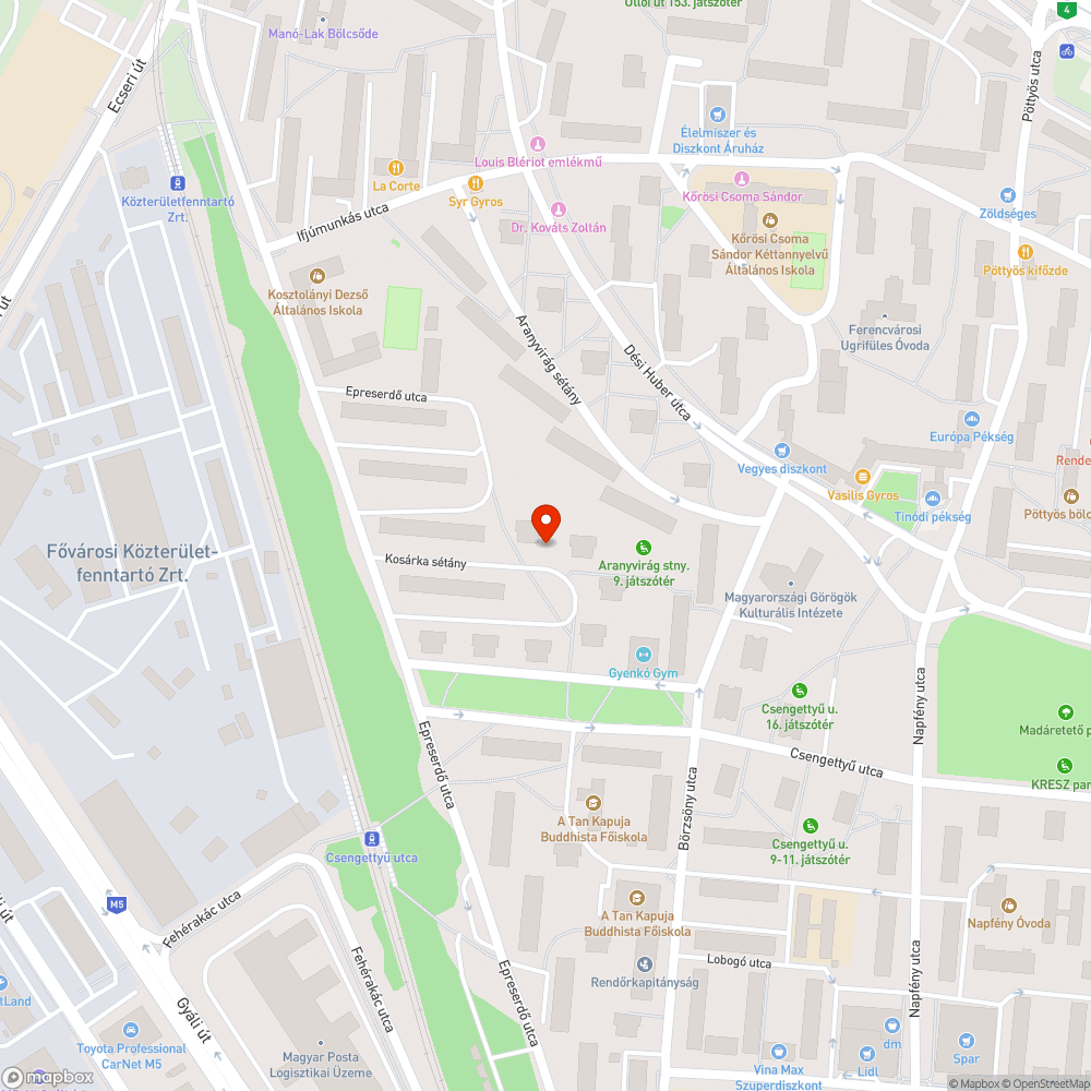 Letört faág bejelentés helye