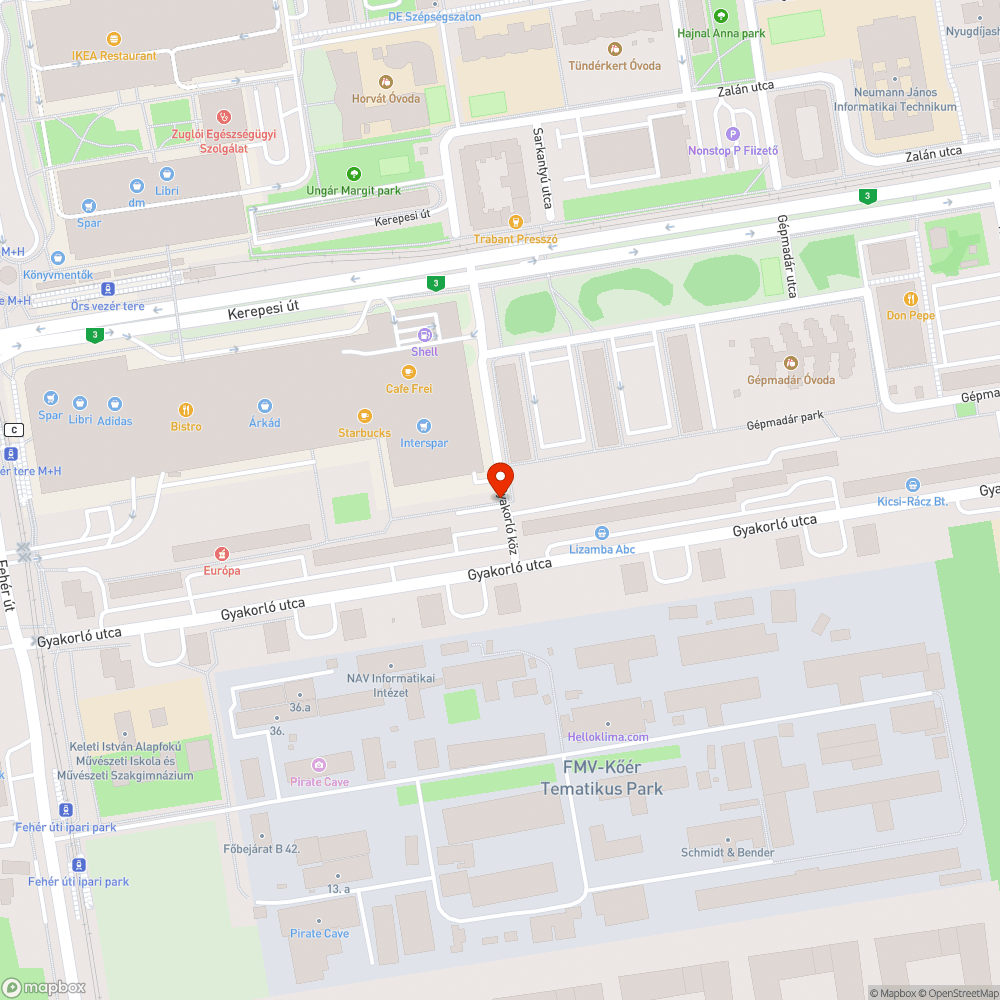 Csatornafedél mellett beszakadt föld bejelentés helye