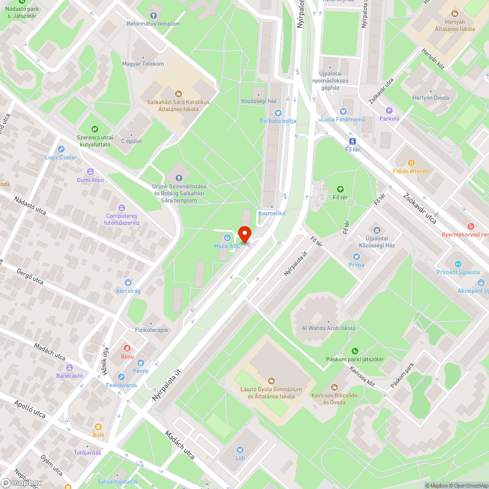 Elhagyott roncs autó bejelentés helye