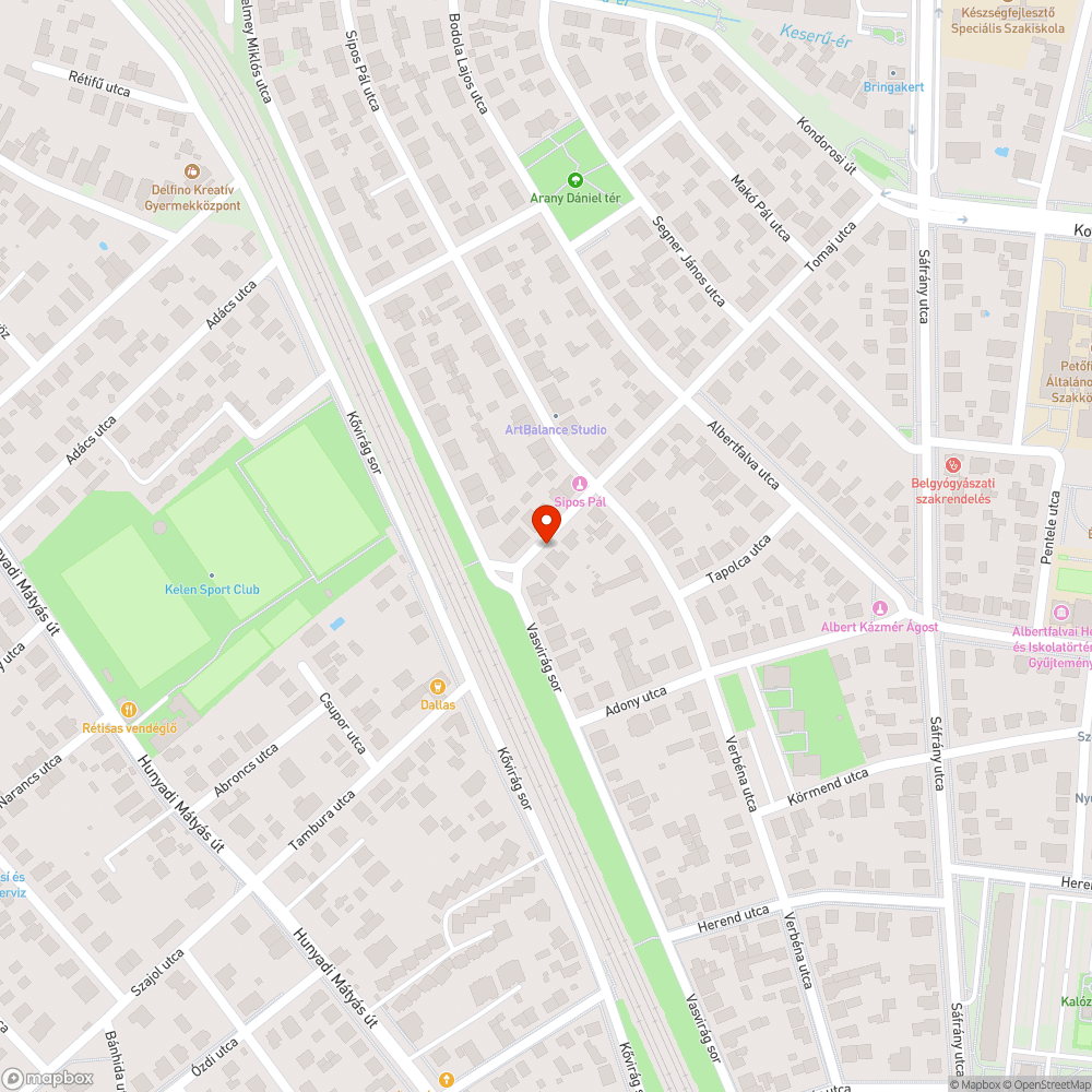 Kiszáradt fa bejelentés helye