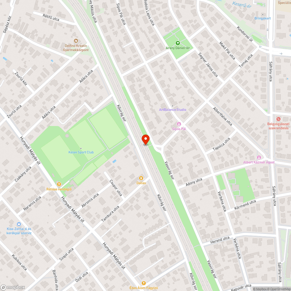 Graffitis aluljáró bejelentés helye