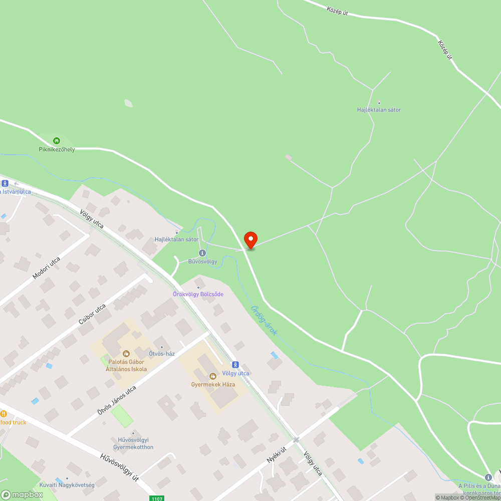 Hatalmas kidőlt fa a Páfrány út után az erdőben bejelentés helye