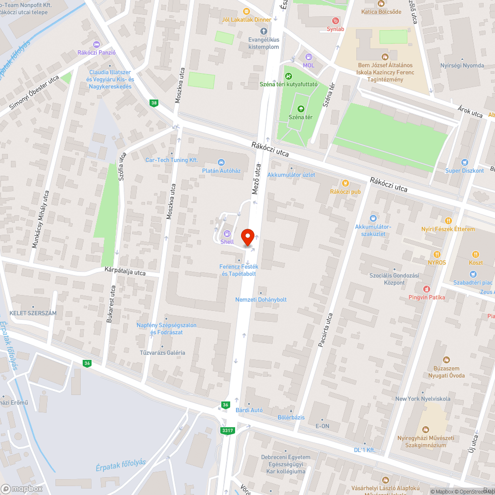 Balesetveszélyes kátyú bejelentés helye