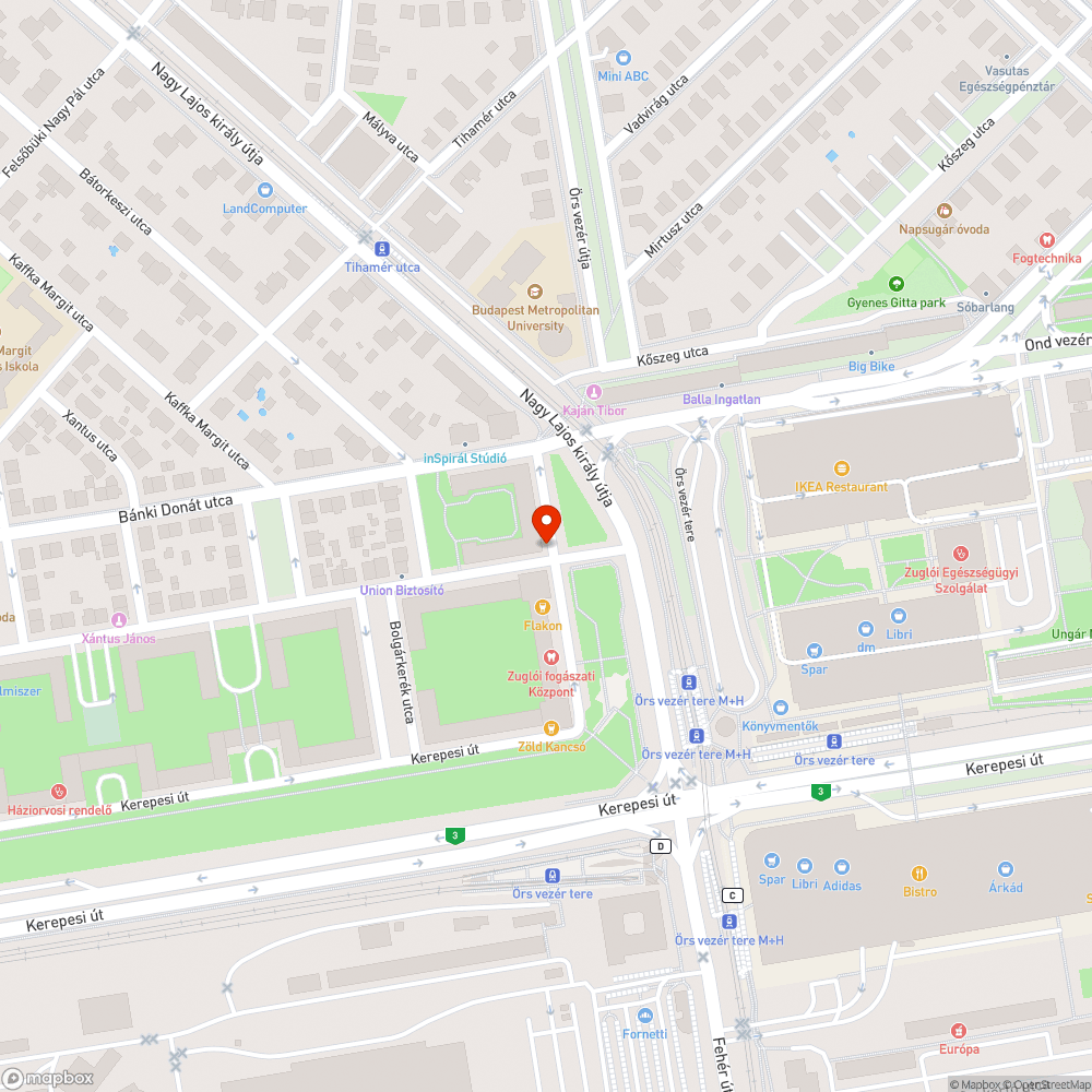 Örs Vezér ter Kátyú bejelentés helye