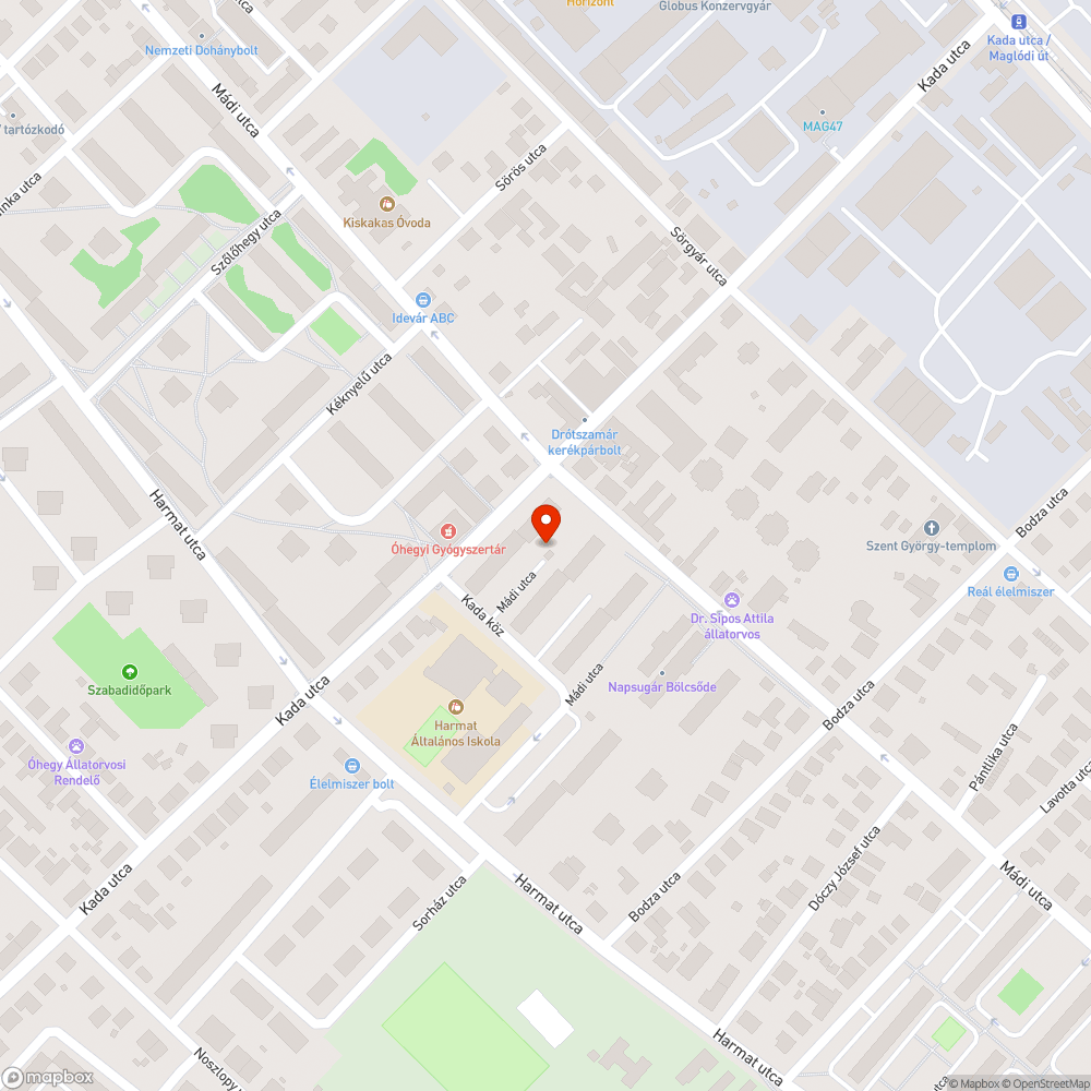 Kettő kupac szemét bejelentés helye