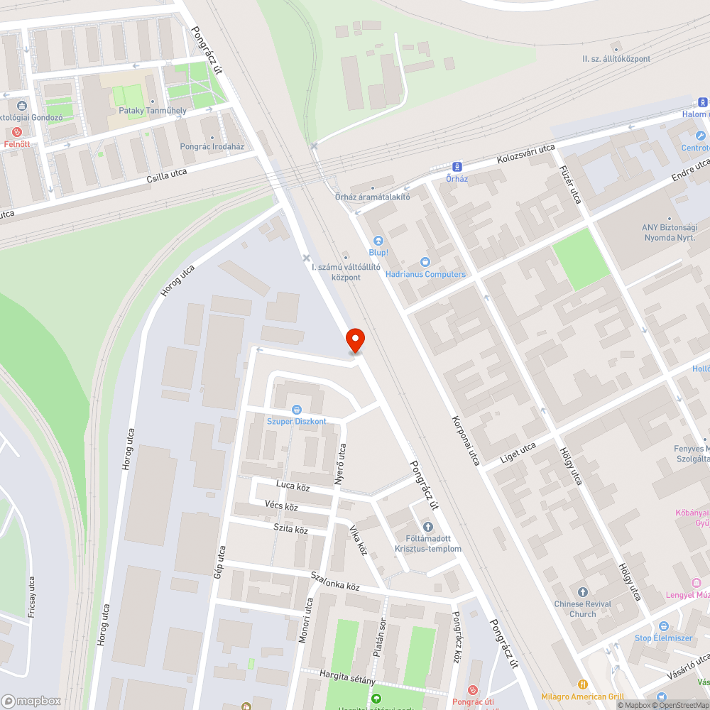 Egy nagyon graffitis elektromos építmény bejelentés helye