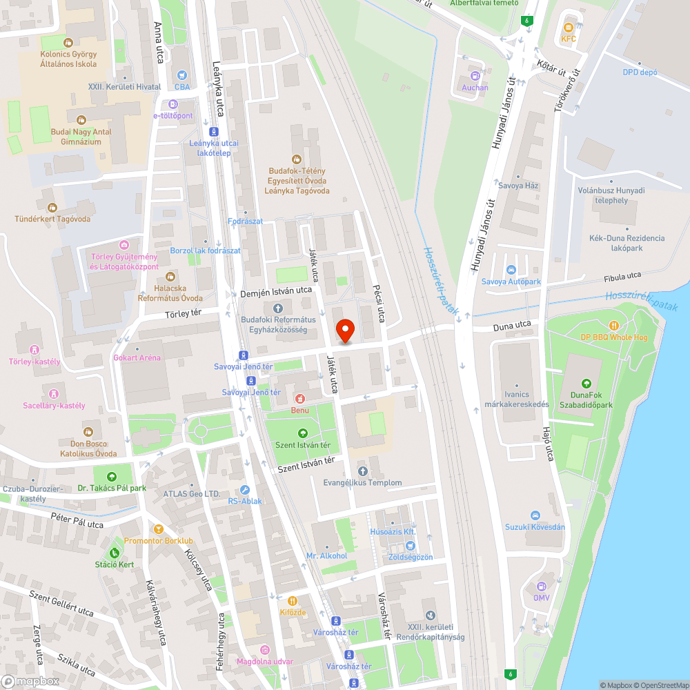 Elferdült oszlop bejelentés helye