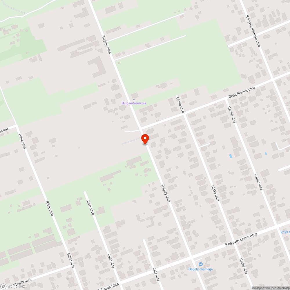 Úttest szűkület bejelentés helye