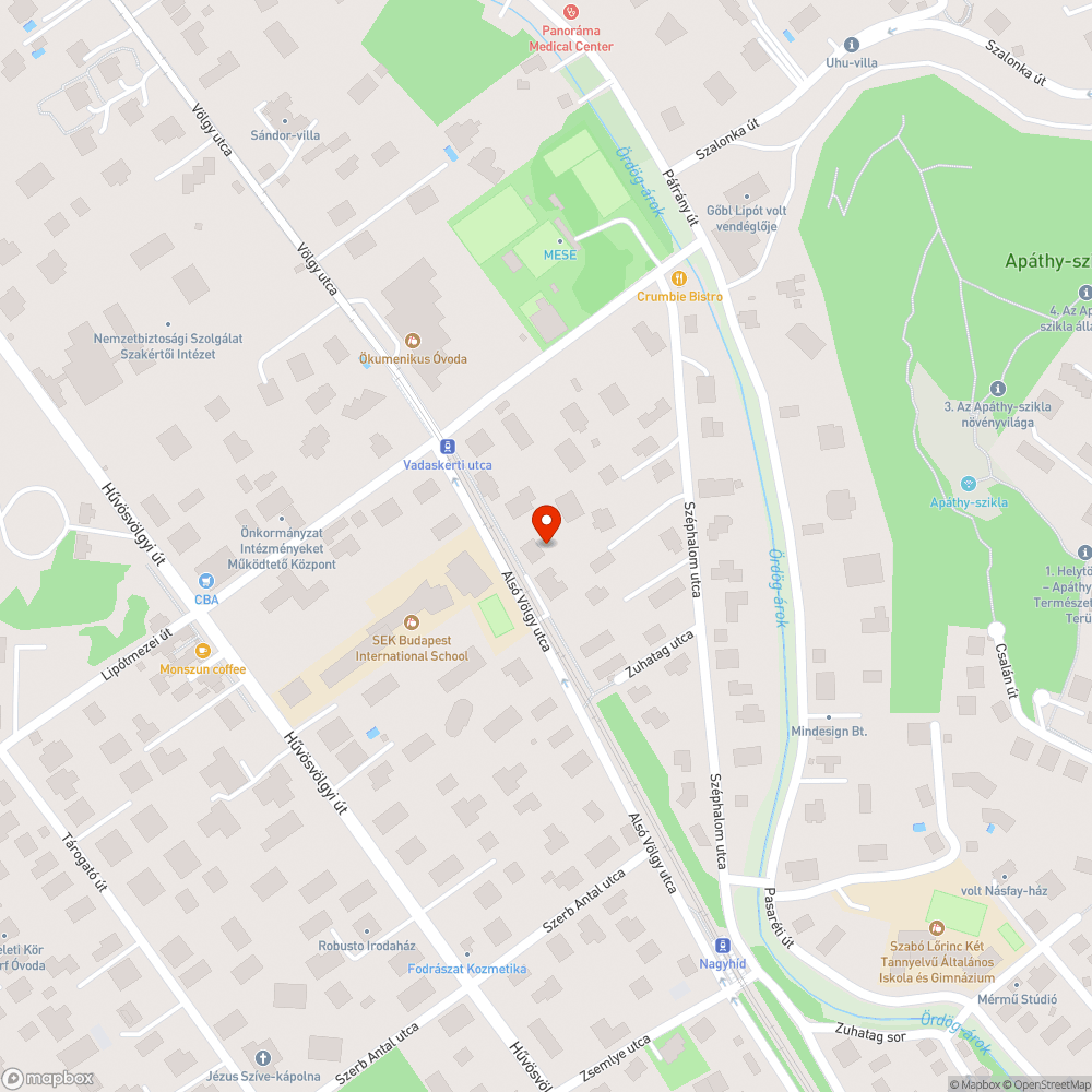 Kiszáradt fa bejelentés helye