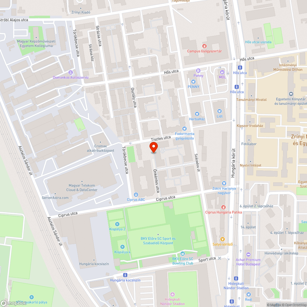 Széttört pad bejelentés helye